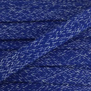 Șnur plat din bumbac 15 mm melange cobalt
