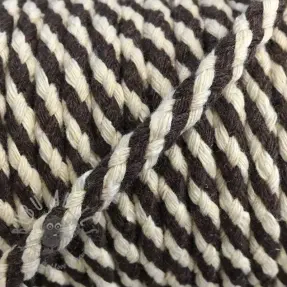 Șnur din bumbac 5 mm brown ecru