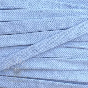 Șnur plat din bumbac 15 mm light blue