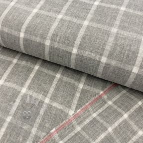 Mușelină Double sided Checks light grey melange