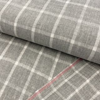 Mușelină Double sided Checks light grey melange