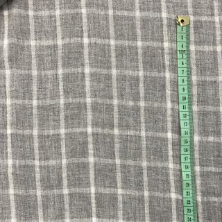 Mușelină Double sided Checks light grey melange