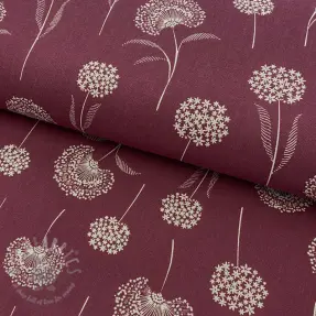 Țesătură decorativă Linenlook Elegant dandelion bordeaux