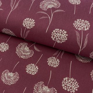 Țesătură decorativă Linenlook Elegant dandelion bordeaux