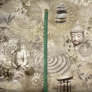Țesătură decorativă premium Buddha balance digital print