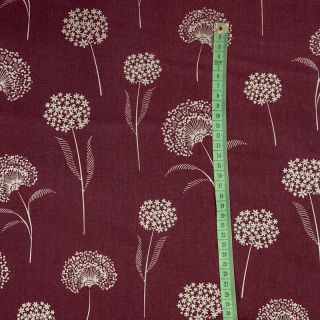 Țesătură decorativă Linenlook Elegant dandelion bordeaux