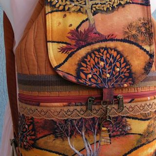 Țesătură decorativă Forest hill autumn digital print