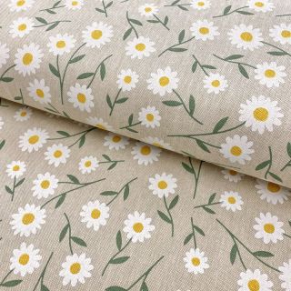 Țesătură decorativă Linenlook Daisy sweet field