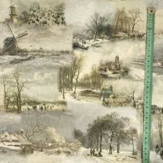 Țesătură decorativă Winter landscape digital print