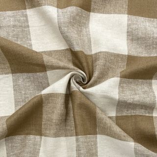 Viscoză cu in YARN DYED CHECK light brown