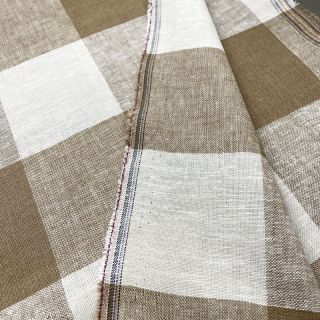 Viscoză cu in YARN DYED CHECK light brown