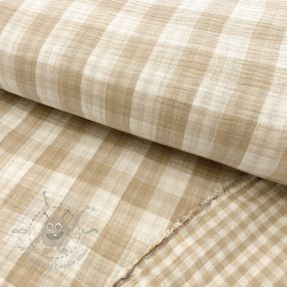 Mușelină Double sided CHECKS MINI beige