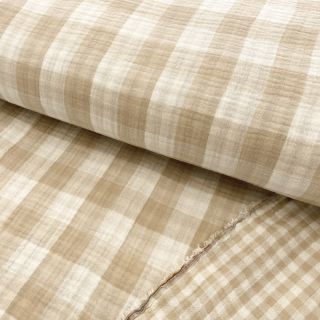 Mușelină Double sided CHECKS MINI beige