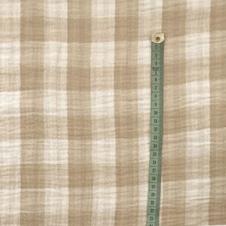 Mușelină Double sided CHECKS MINI beige