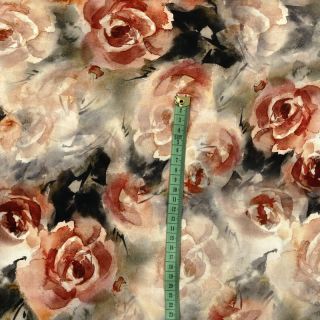 Viscoză RADIANCE Watercolor bouquet digital print