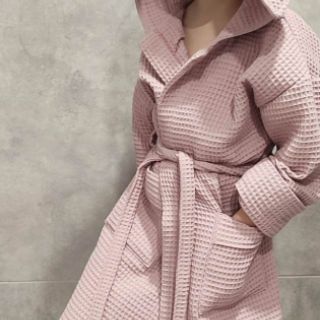 Țesătură din bumbac waffle old rose