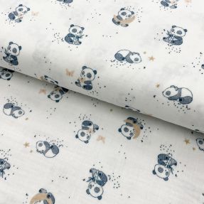 Mușelină Panda white digital print