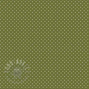 Țesătură din bumbac Petit dots green
