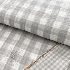 Mușelină Double sided CHECKS MINI grey