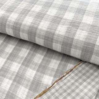 Mușelină Double sided CHECKS MINI grey