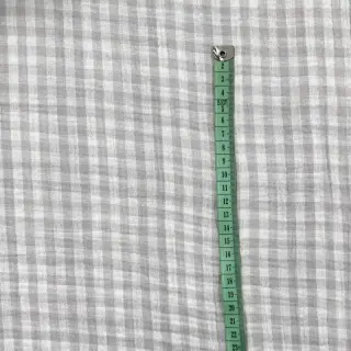 Mușelină Double sided CHECKS MINI grey