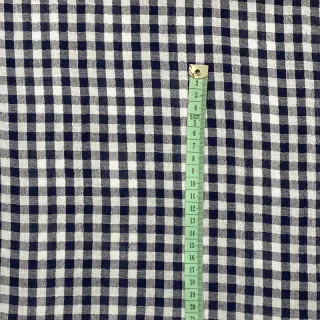 Mușelină Double sided CHECKS MINI navy