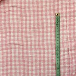 Mușelină Double sided CHECKS MINI old rose