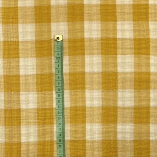 Mușelină Double sided CHECKS MINI ochre