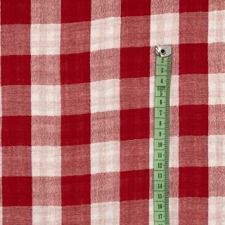 Mușelină Double sided CHECKS MINI red