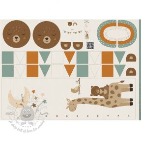 Țesătură decorativă Kids room deco PANEL linenlook digital print