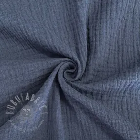Mușelină jeans blue ORGANIC