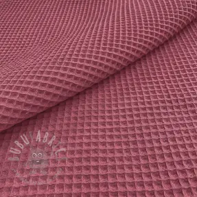Țesătură din bumbac waffle dark rose