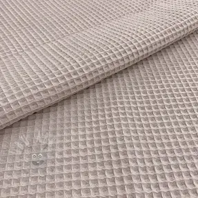 Țesătură din bumbac waffle light beige