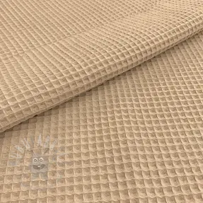 Țesătură din bumbac waffle light sand