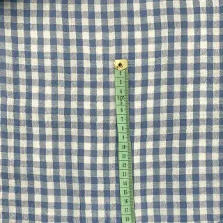 Mușelină Double sided CHECKS MINI indigo