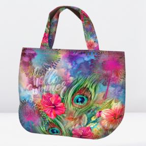 Țesătură decorativă BAG Peacock feather  panel