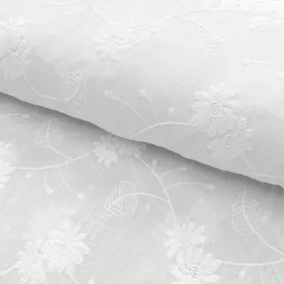 Mușelină EMBROIDERED Leaf white 2nd class
