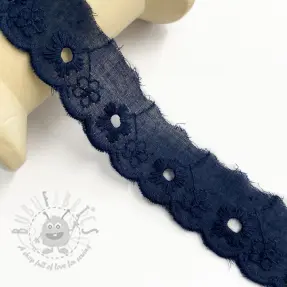 Dantelă Mini flower dark blue