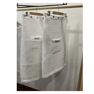 Țesătură din bumbac waffle white