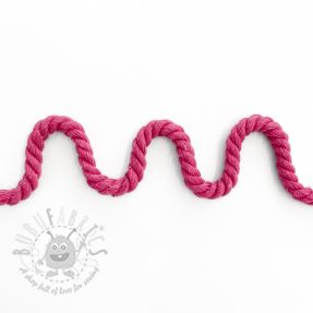 Șnur răsucit din bumbac 8 mm fuchsia