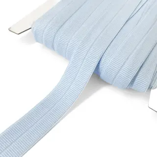 Bandă elastică mată 20 mm RIB light blue