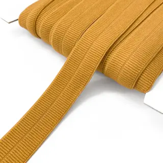 Bandă elastică mată 20 mm RIB cognac