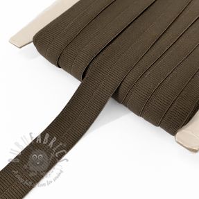 Bandă elastică mată 20 mm RIB choco