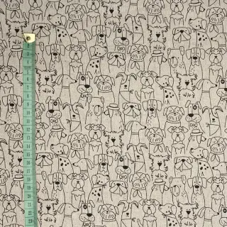 Țesătură decorativă Linenlook Dog cartoon line