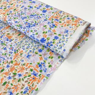 Viscoză RADIANCE Patchwork flowers indigo digital print