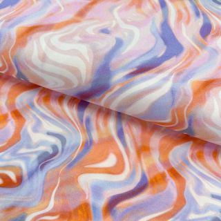 Tricot Marble tangerine digital print