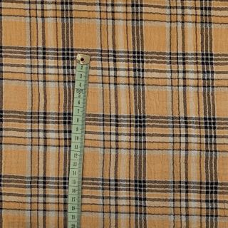 Mușelină Double sided CHECKS multicolour brown