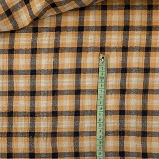 Mușelină Double sided CHECKS multicolour brown