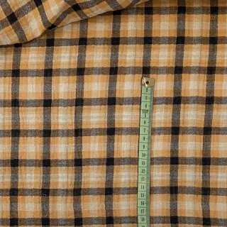Mușelină Double sided CHECKS multicolour brown