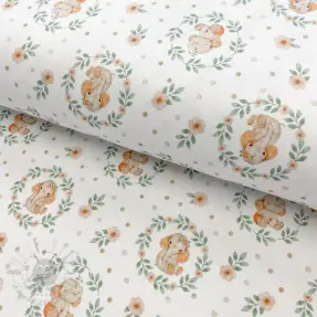 Tricot Baby elephant white digital print 2nd class